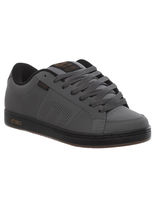 etnies Kingpin - Legendary Skate Classic, Reinforced Cupsole, Cushioned Feel, Everyday Sneakers - Grey/Black/Gold - 5