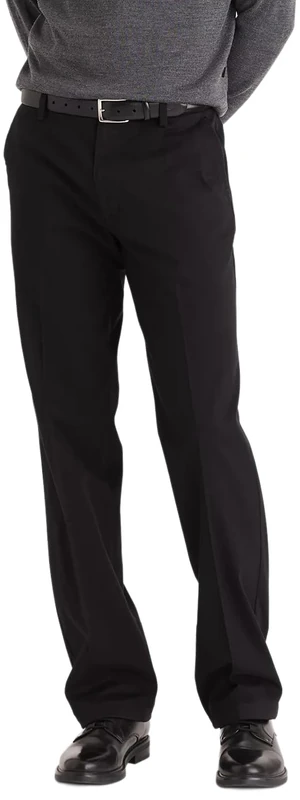 Dockers Men's Classic Fit Easy Khaki Pants Casual, Black, 33W / 30L