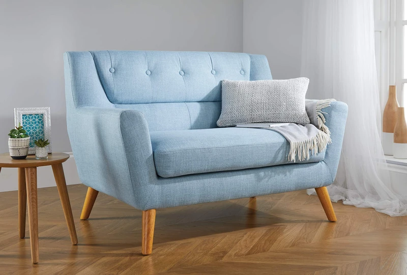 Birlea Lambeth Sofa - Fabric, Duck Egg Blue, Medium - Image 1