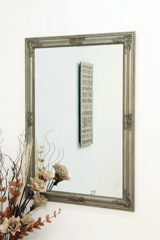 Mirror Large Gunmetal/Gold Full Length Wall Mounted 3ft5 x 2ft5 (104cm x 73cm)