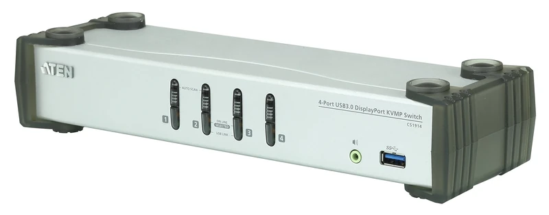 ATEN CS1914 4-Port USB 3.0 DisplayPort KVMP Switch (Cables included)