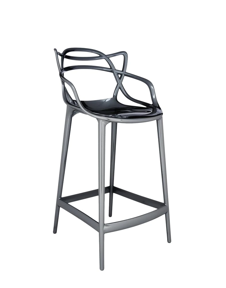 Kartell Masters Stool, Sgabello, H.65, Titanium