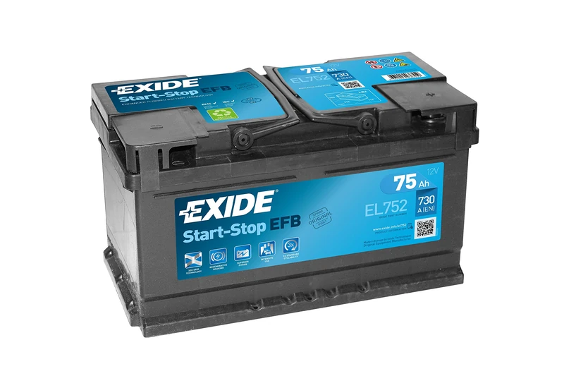 Exide 110 EFB Car Battery 75Ah EL752
