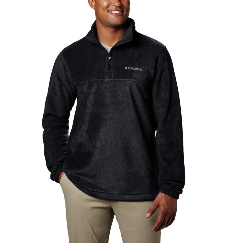 Columbia Men's Steens Mountain Half Zip Fleece Jacket, Black, 4X-Large