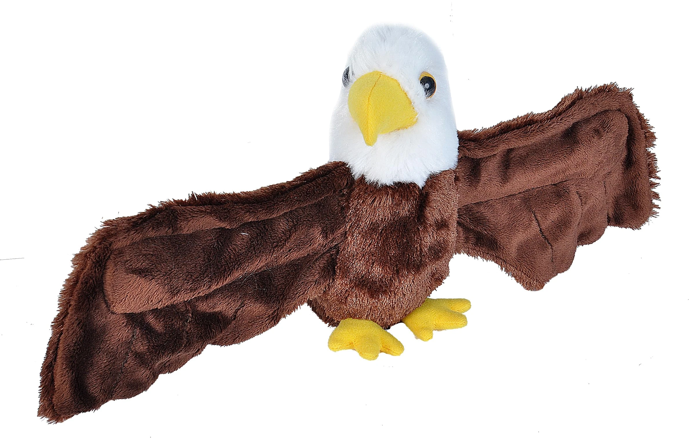 Wild Republic Huggers Soft Toy Slap Bracelet, Gifts for Kids, Bald Eagle Plush Toy 20 cm