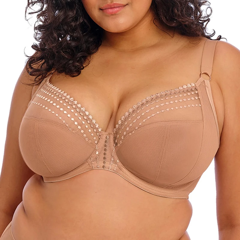 Elomi Women's Plus Size Matilda Underwire Plunge Bra, Caffe Au Lait, 40DD - Image 1
