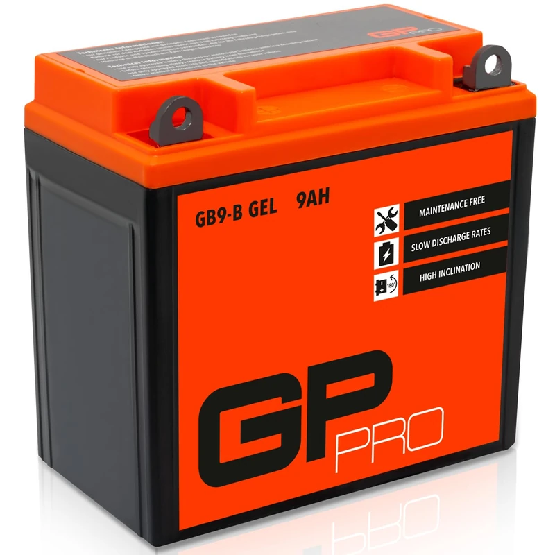 GP-PRO GB9-B 12V 9Ah GEL Starter Battery (compatible with YB9-B / 50914) (Maintenance-free/Sealed) Motorcycle Scooter Accumulator