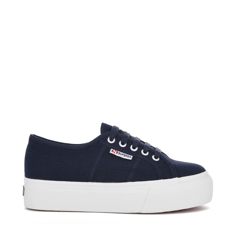 Superga Women's 2790-lamew Sneaker, Blue (Navy/Fwhite F43), 8.5 UK
