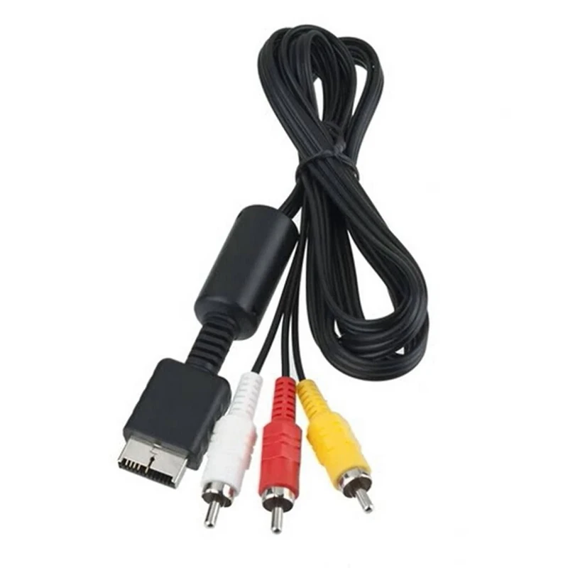 1.8m RCA AV Sound Video Audio TV Monitor Wire Lead Cable for Playstation 2 (PS2)