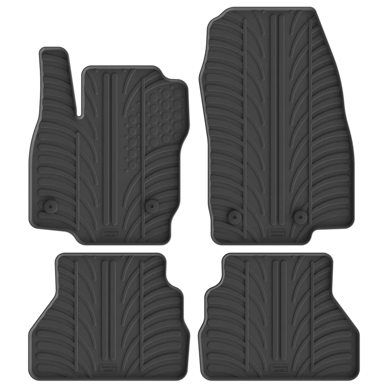 Gledring Rubber car mats set LHD compatible with Ford B-Max Facelift 2015- (T profile 4-pieces + mounting clips)