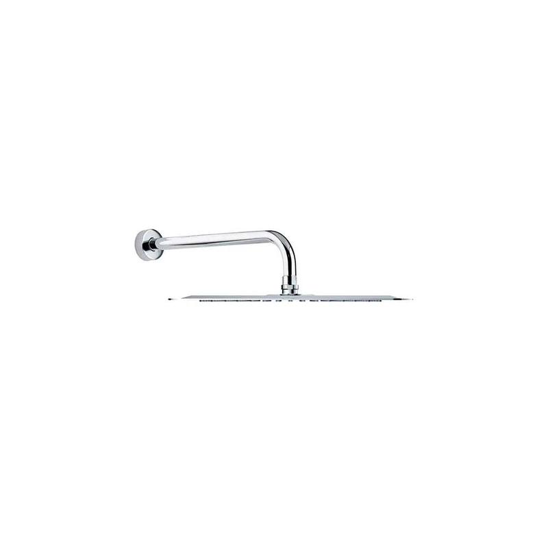 Ramon Soler 256245 Hydrotherapy Sprayer XL Ultra-Slim Circular Ø250 mm, Metal Chrome Finish, High Strength Diamond Finish, Anti-limescale with Flexible Silicone Nozzles, Wall Arm