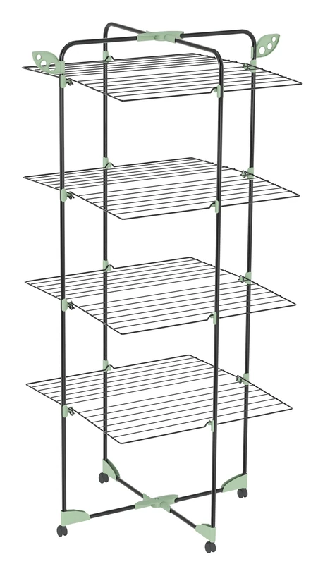 Colombo Alpina Clotheshorse, Painted Steel, Plastic, Black
