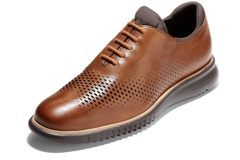 Cole Haan Men's 2.Zerogrand Laser Wingtip Oxford, British Tan/Java, 9.5 UK