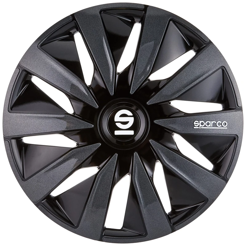 SPARCO SPC1590SV Lazio Wheel Covers, Silver, Set of 4, 15"