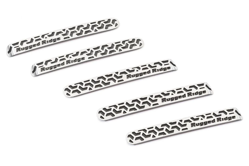 Rugged Ridge 13311.53 Elite Door Handle Inserts, Contrast Tread; 07-18 Wrangler Unlimited
