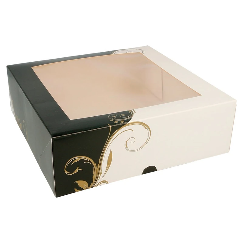 Garcia de Pou Cake Window in Box, Cardboard, White, 23 x 23 x 7.5 cm