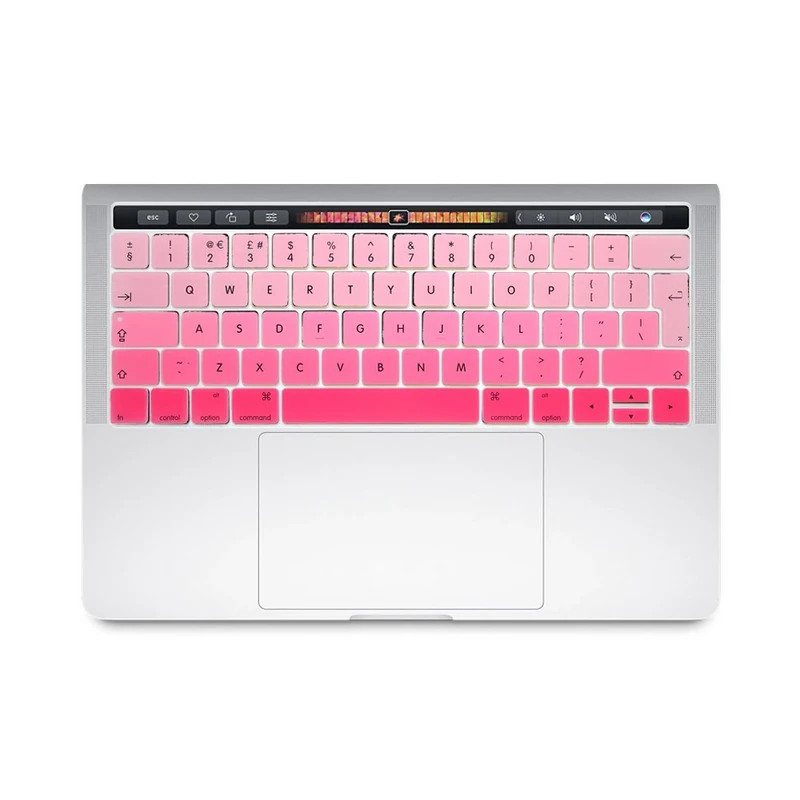 Se7enline Ombre Pink Keyboard Cover for MacBook Pro 13/15 Touch Bar UK