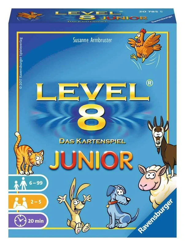 Ravensburger 20785 - Level 8 Junior, Card Game from 6 Years, Board Game for 2-5 Players, Family Game, Junior Version