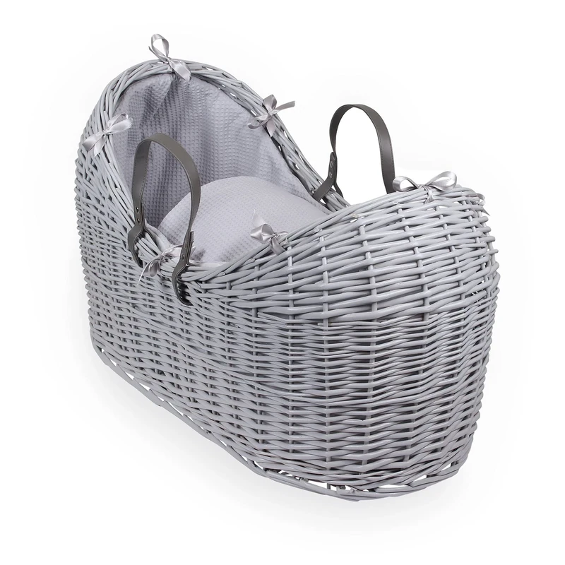 Clair de Lune Waffle Grey Wicker Noah Pod, Grey
