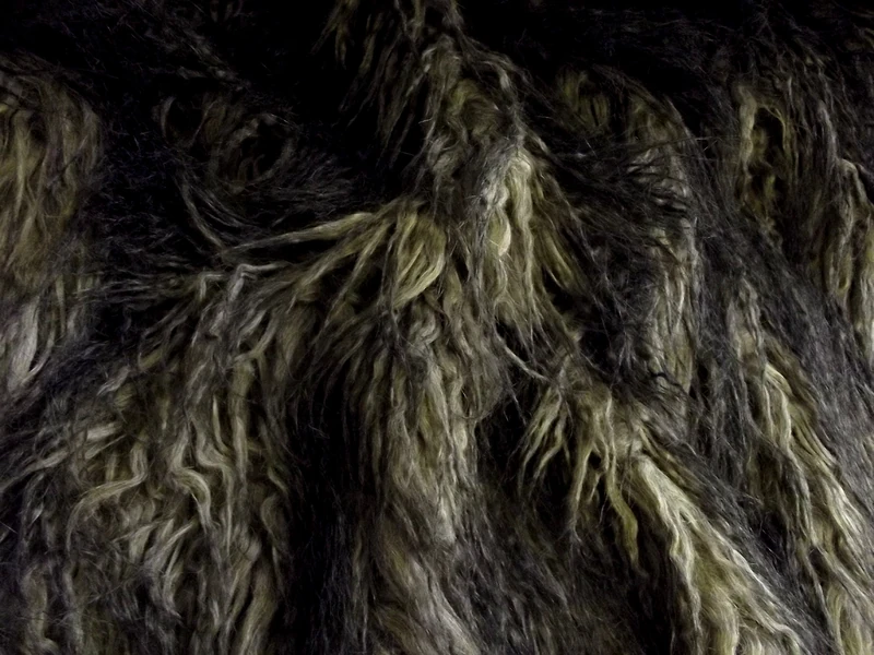 CRS VENDOR LTD. Super Luxury Faux Fur Fabric Material - SHAGGY DARK BROWN MIX