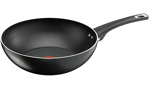 Jamie Oliver Tefal Ultra Resistant Food Safe PFOA Free Non-Stick Wok 28cm, Black