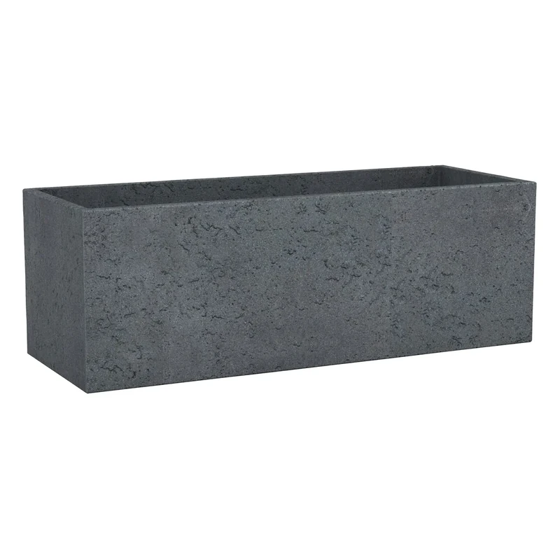 Scheurich C-Cube Long Plastic Planter, Stony Black, 80 cm Long, 29 cm Wide, 27 cm High, 38 Litres Vol.