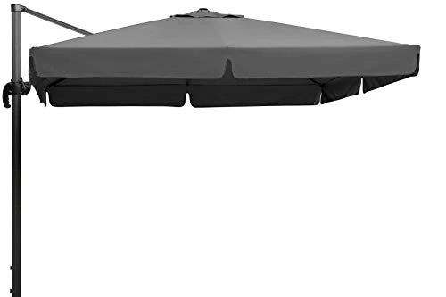 Schneider Rhodos parasol, anthracite, 300 x 300 cm square, 782-15, aluminium/steel frame, polyester cover, 24 kg, anthracite