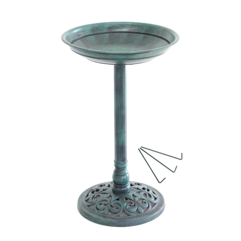Oypla Traditional Ornamental Garden Pedestal Bird Bath Outdoor Water