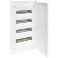 Hager Golf Flush Box Vf Series 4 Rows 48 Modules Door Opaque White - Image 1