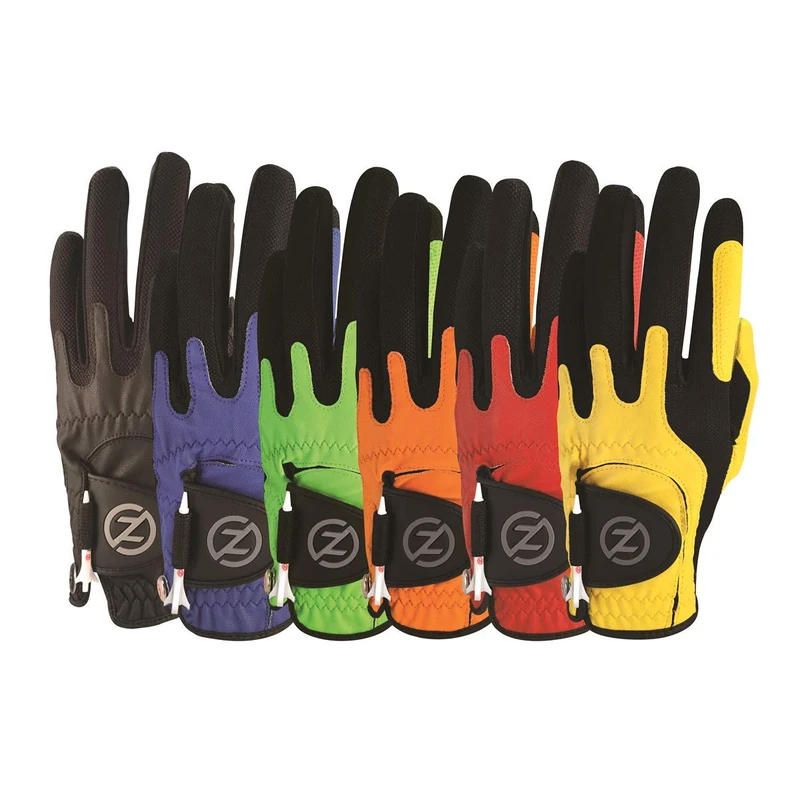 Zero Friction Men's Compression-Fit Synthetic Golf Glove, Universal Fit One Size, Multipack, Pack of 6