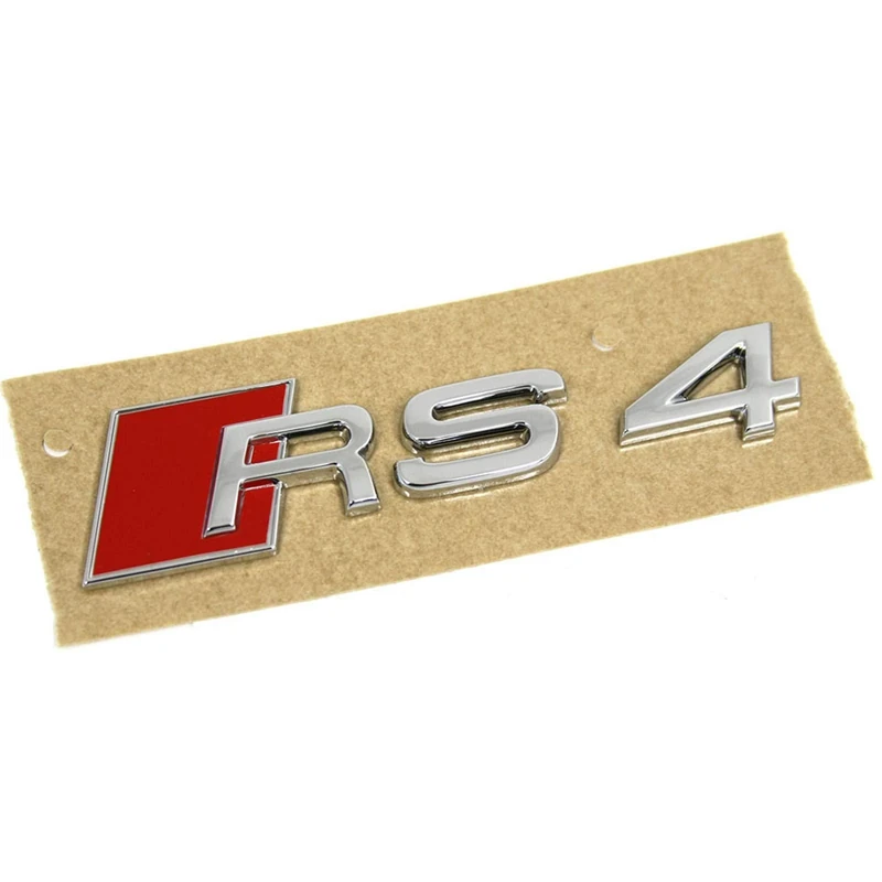 Audi 8E0853601 Lettering RS4 Exterior Tuning Emblem Sign Logo, Red