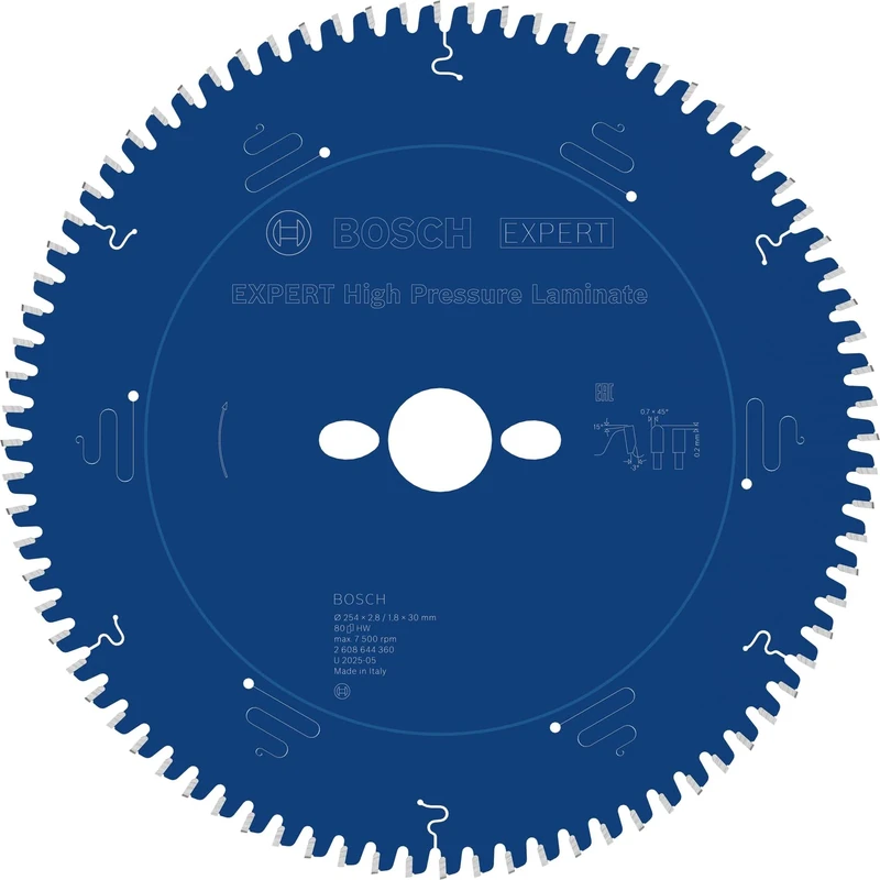 Bosch Professional Circular Saw Blade Expert for High-Pressure Laminate (for high-Pressure Laminate, 254 x 30 x 2.8 mm; Accessories for Circular saws)