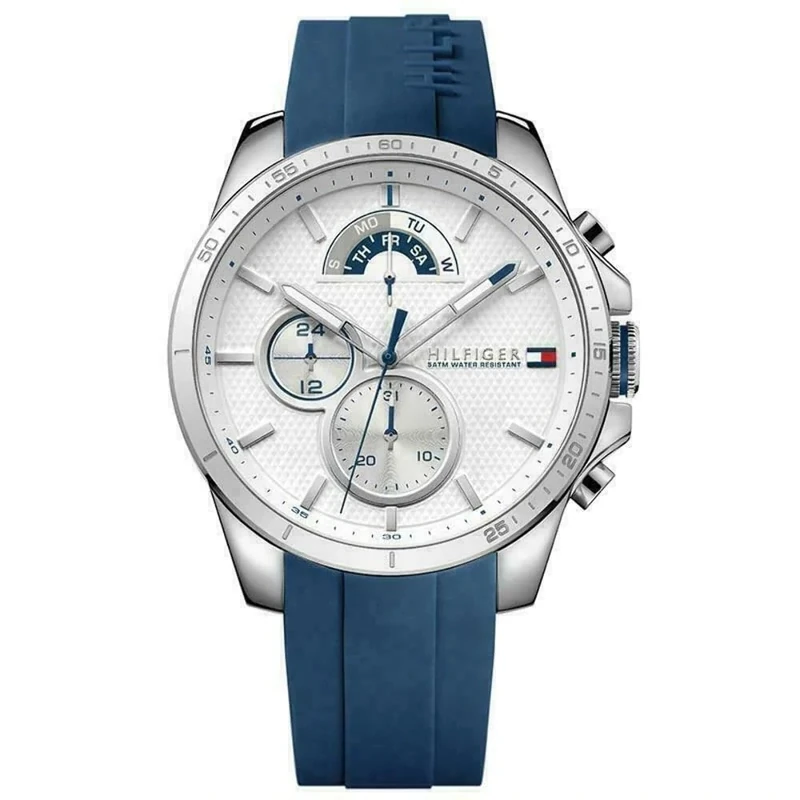 Tommy Hilfiger Mens Quartz Watch, Multi dial Display and Silicone Strap 1791349 - Image 1