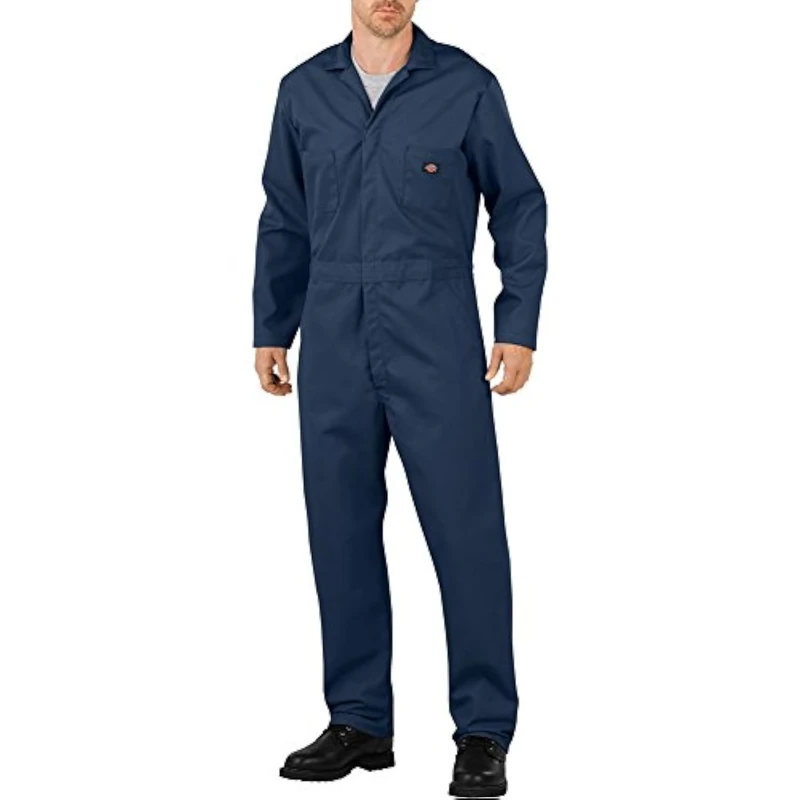 Dickies Men's Long Sleeve Flex Coverall Henley Shirt, Dark Navy V1, XLS - Image 1