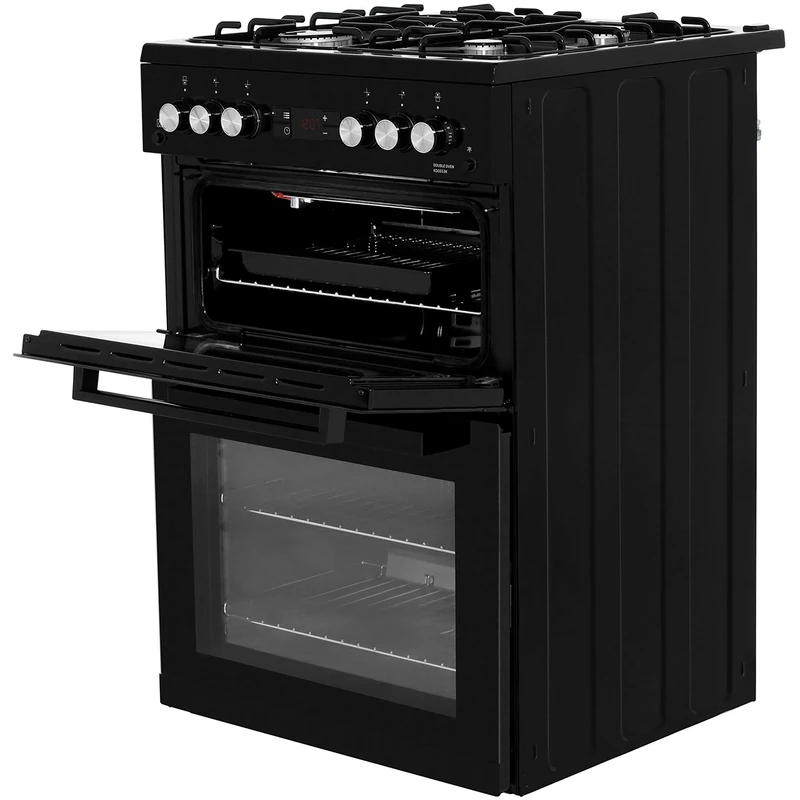 Beko KDG653K Double Oven Gas Cooker with Grill - Black