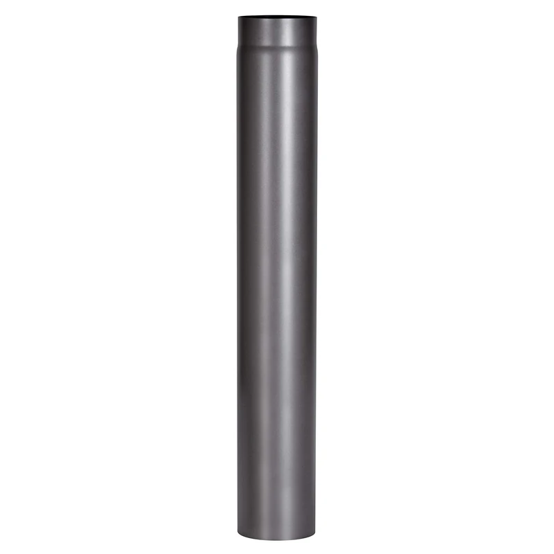 FIREFIX 150mm Diameter Black Senotherm Stove Pipe 2mm Steel Smoke Pipe 1000mm Long RD150/1