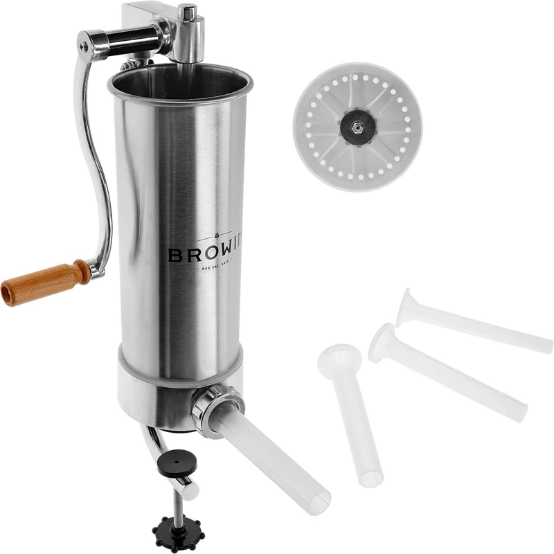 Browin 311002 Vertical Sausage Stuffer Machine 3 kg Stell Manual Sausage Filler