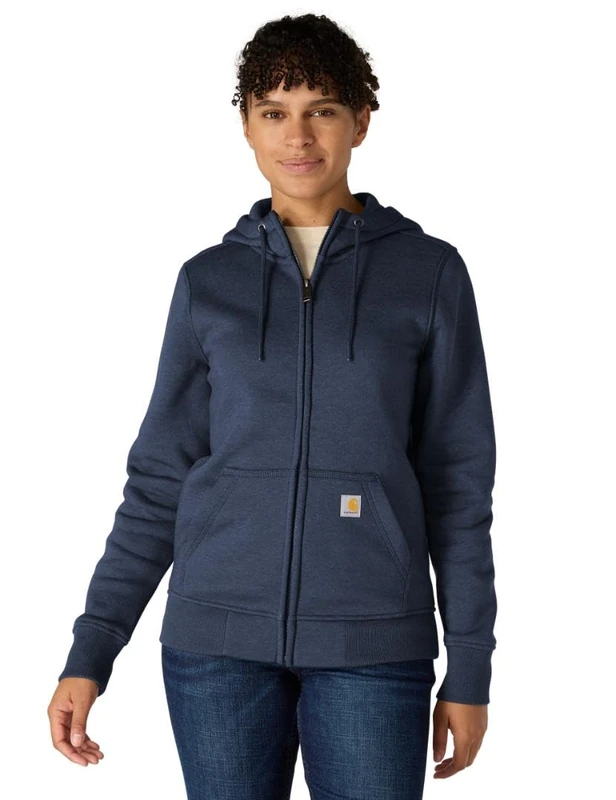 Carhartt, Women's, Relaxed Fit Midweight Full-Zip Sweatshirt, Navy, M