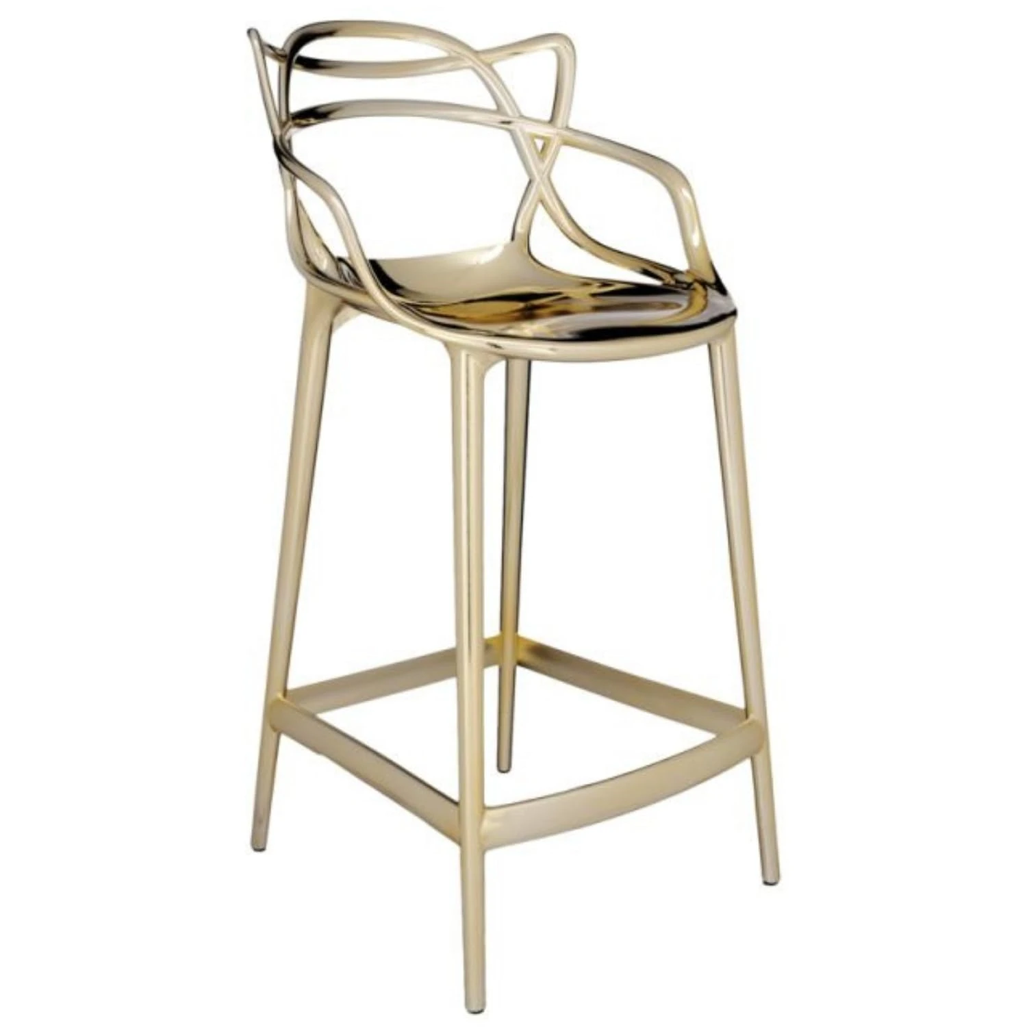 Kartell Masters Stool, Stool, H.65, Gold