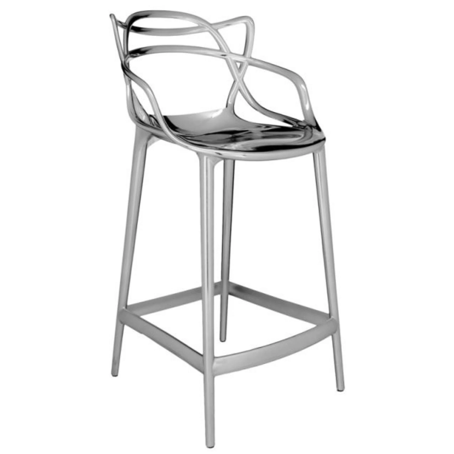 Kartell Masters Stool, Stool, H.65, Chrome