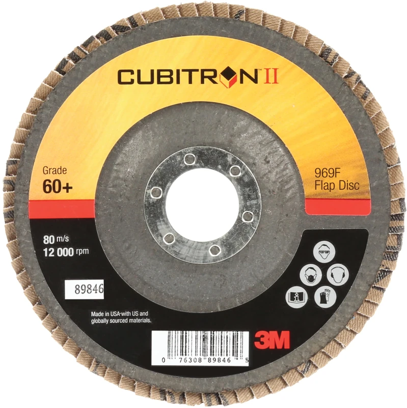 3M 51487 Cubitron II Flap 969 F, 80+, Flach, 180 x 22.23 mm - Pack of 10 - Image 1