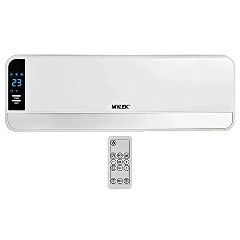 MYLEK Overdoor Heater 2kW Electric Downflow Over Door Air Curtain And Fan with Thermostat, LED Display, Timer & Remote Control - Lot20 Compliant