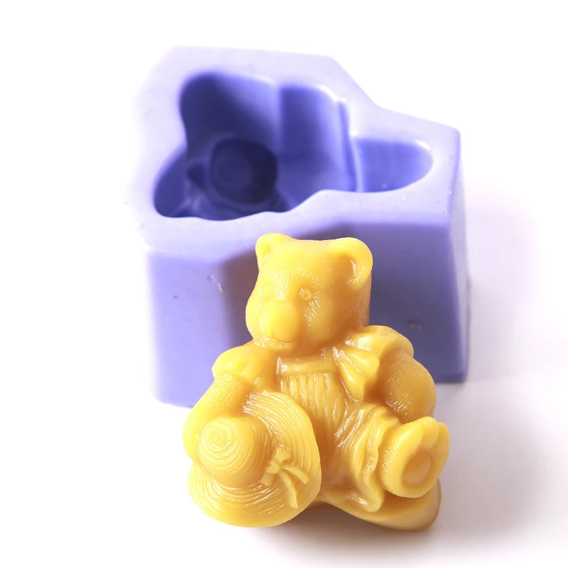 World Of Moulds | Antique Teddy Silicone Mould x 5