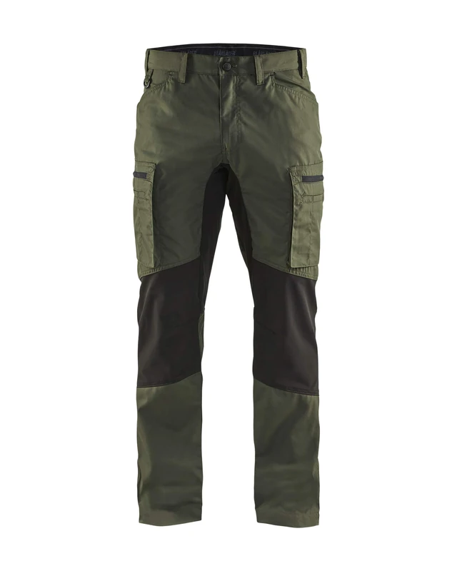 Blakläder 145918454699D108 Size D108 "Stretch" Service Trousers - Army Green/Black