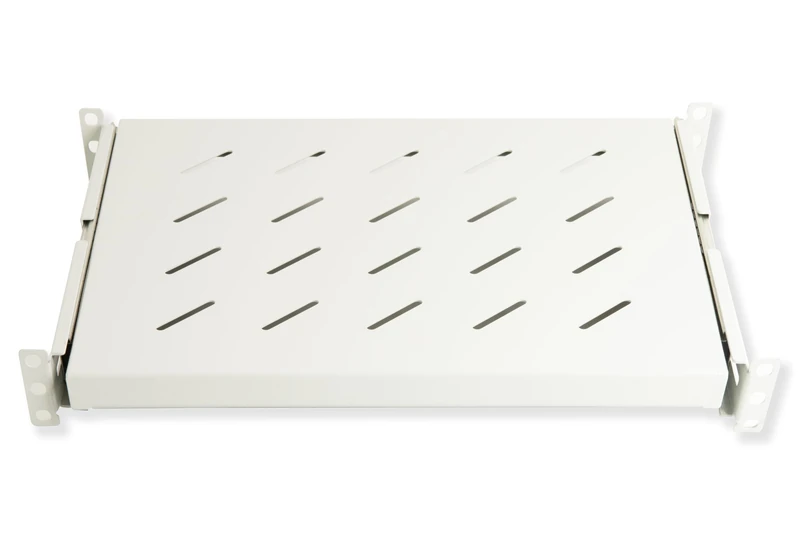 LINK lkrip350eg Universal Shelf for pull-out Rack Cabinet on Telescopic Rails, 350 mm, Grey - Image 1
