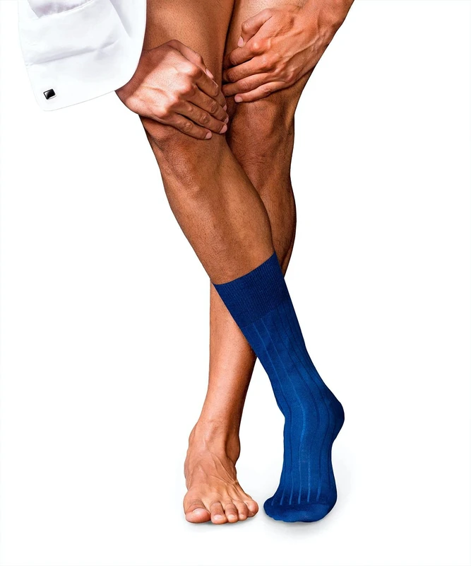 FALKE Men's No. 2 M So Cashmere Plain 1 Pair Socks, Blue Royal 6000, 8.5-9.5