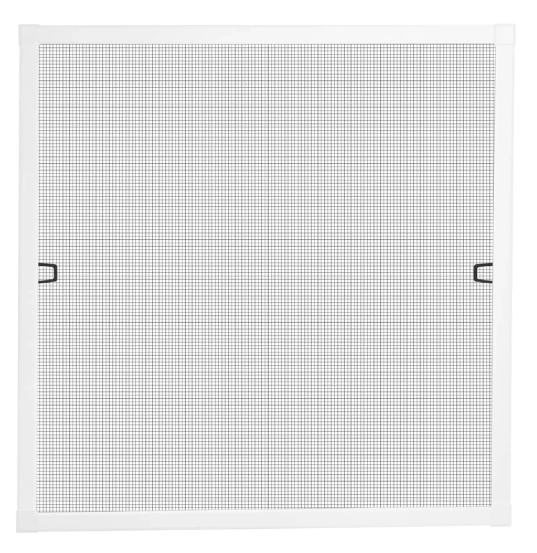 Schellenberg 70030 Insect Protection Window Plus Fly Screen Window with Aluminium Frame, No Drilling Required, 100 x 120 cm, White