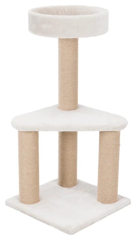 TRIXIE Cat Tree Ivan 32.3 in light grey – multi-level cat scratching post with cosy lounging areas and robust scratching surfaces, comfortable & stable – 44420