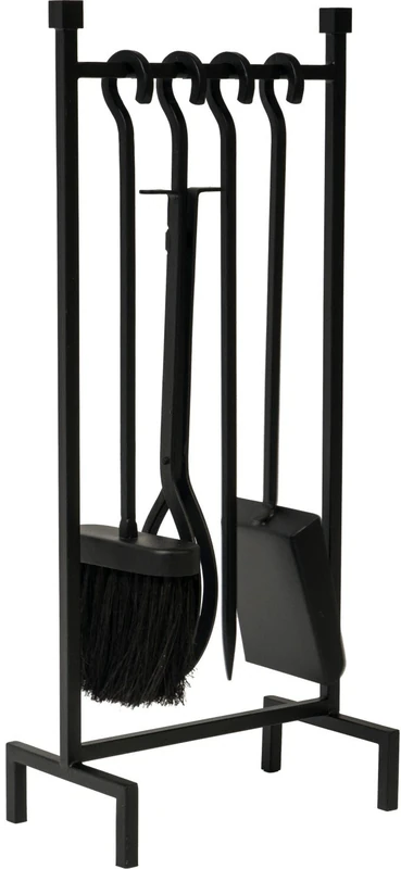 Ivyline IHRFS 50 cm Iron Hanging Rack Fire Set - Black(13x22x51 cm)