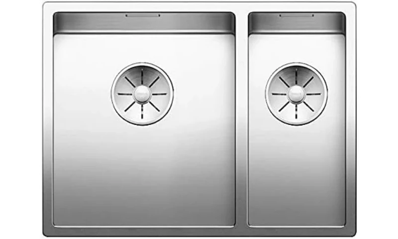 BLANCO CLARON 340/180-U | Stainless Steel Sink | Installation Type: Undermount | Main Basin Left | for 60 cm Wide Base Cabinets | Resistant to Scratches | Large Basin Volume